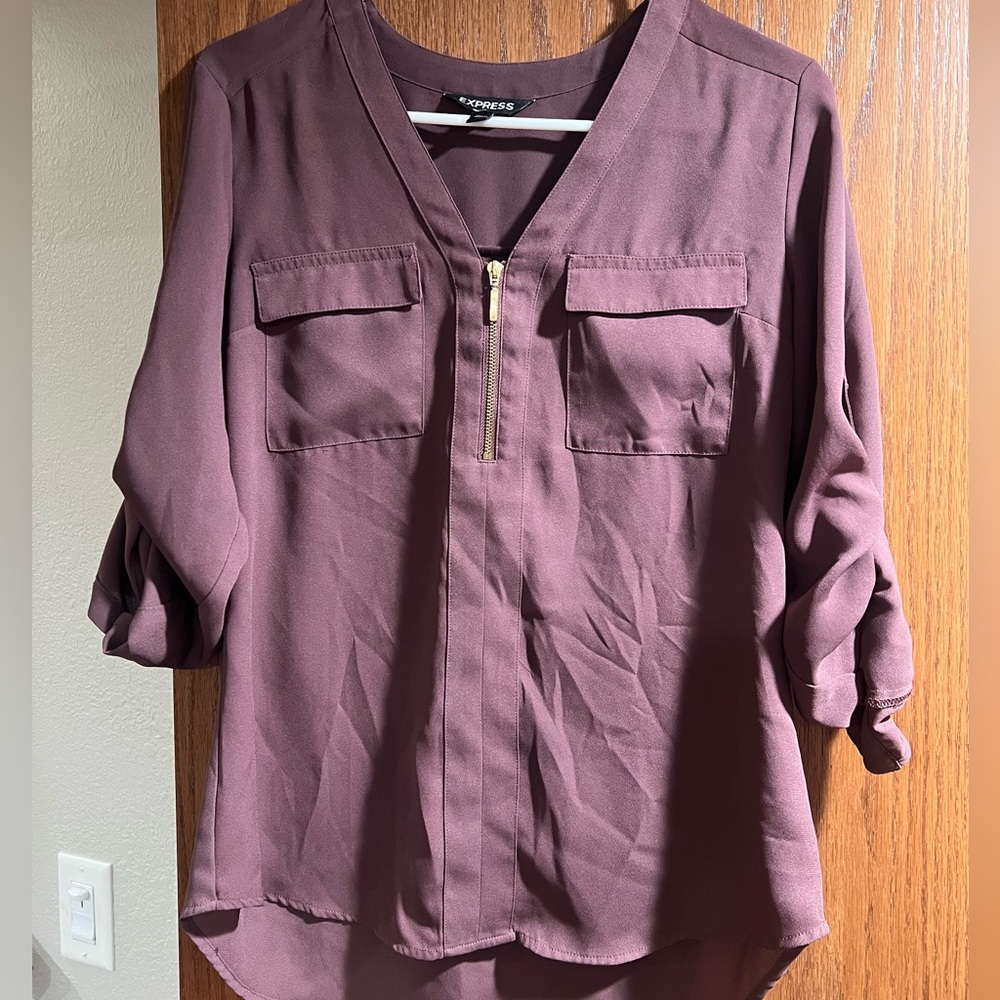 Express long sleeve front zipper